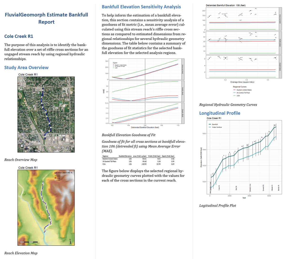 Level 2, Estimate Bankfull Report.